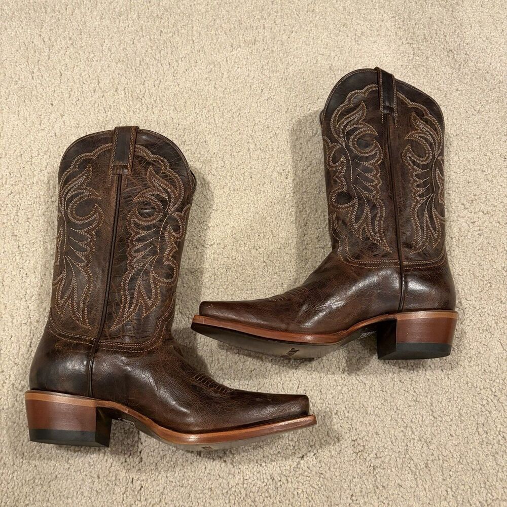 NWOT Shyanne Loretta Western Boot Brown Leather Women 7 Snip Toe Cowgirl Cowboy - Picture 6 of 12
